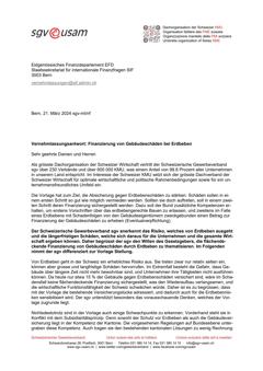  Finanzierung von Gebäudeschäden bei Erdbeben