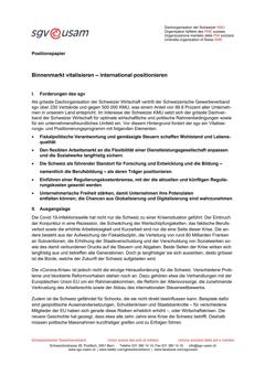  Binnenmarkt vitalisieren – international positionieren