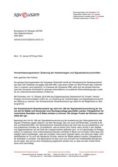  Vernehmlassungsantwort Änderung der Verkehrsregeln und Signalisationsvorschriften