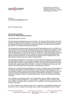  Vernehmlassungsantwort Revision der Steueramtshilfeverordnung