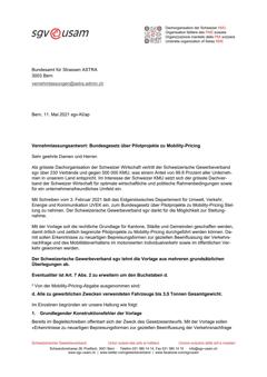  Bundesgesetz über Pilotprojekte zu Mobility-Pricing