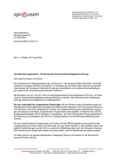  Vernehmlassungsantwort - Änderung der Schwerverkehrsabgabeverordnung