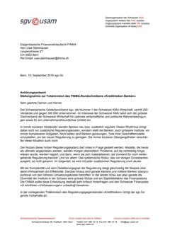  Anhörungsantwort Stellungnahme zur Totalrevision des FINMA-Rundschreibens «Kreditrisiken Banken»