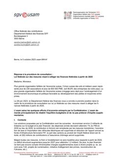  Loi fédérale sur des mesures visant à alléger les finances fédérales à partir de 2025