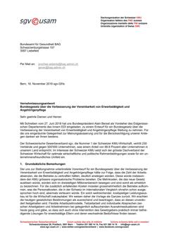  Vernehmlassungsantwort Bundesgesetz über die Verbesserung der Vereinbarkeit von Erwerbstätigkeit und Angehörigenpflege