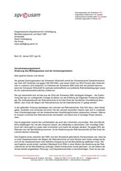  Vernehmlassungsantwort: Änderung des Militärgesetzes und der Armeeorganisation